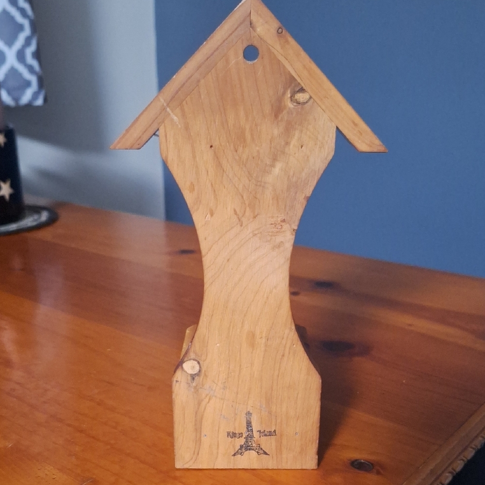 Wooden Holy Water Font with Crucifix - Picture 4 of 7